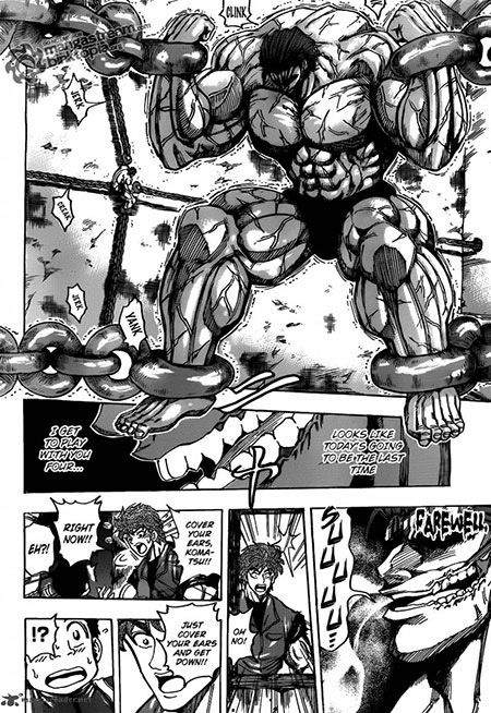 Depiction of muscularity in Toriko