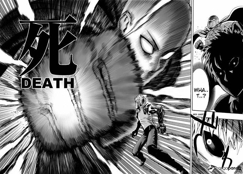 Saitama is almost punching Genos