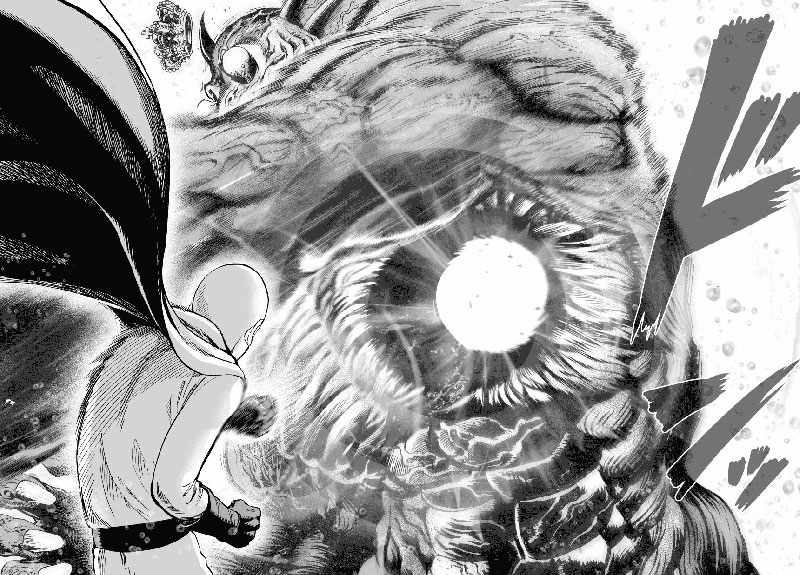 Saitama is fighting Deep Sea King