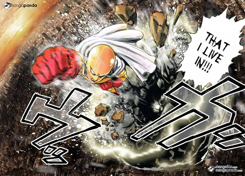 Saitama is hitting the meteor