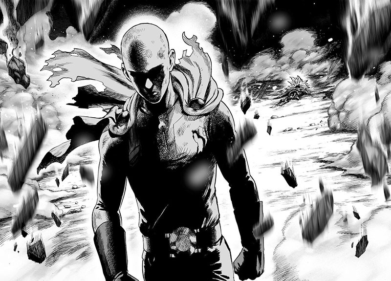 Epic action scene, Concept art of saitama one punch