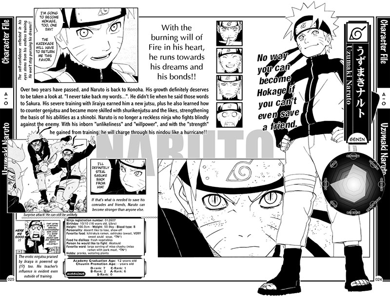The illustration from Naruto databook